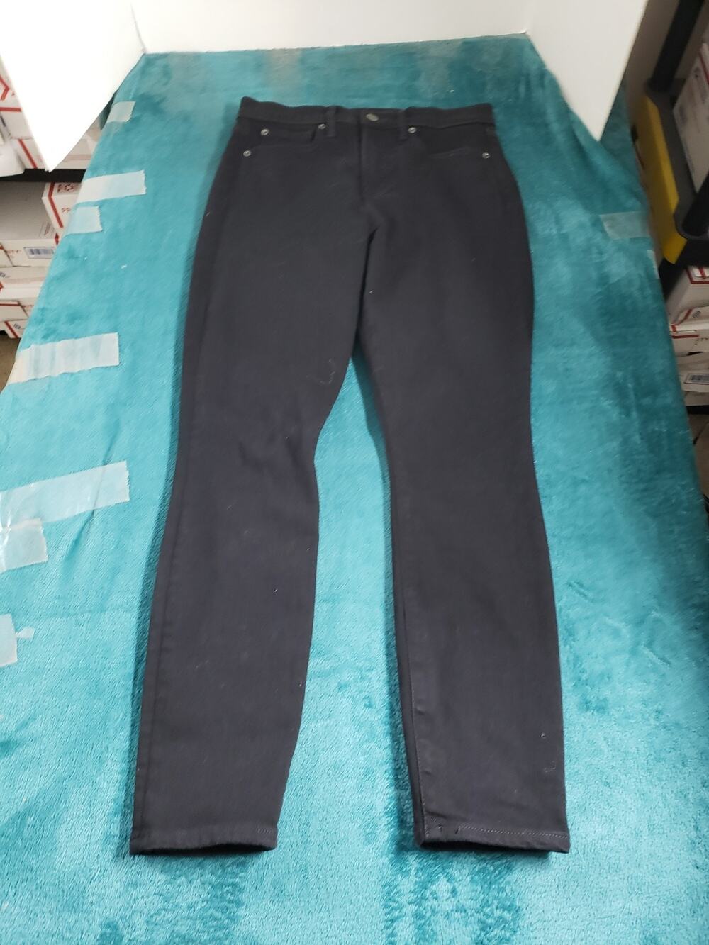 Gap Jeans Size 6 Womens Black Denim Stretch Pants High Rise True Skinny
